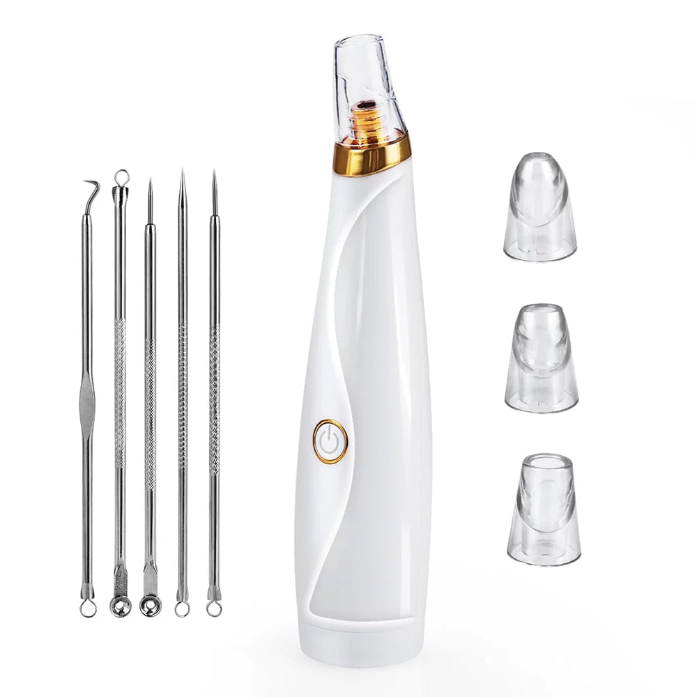 Blackhead Remover Pore Vacuum Pimple Extractor with Curved Acne Removal Kit