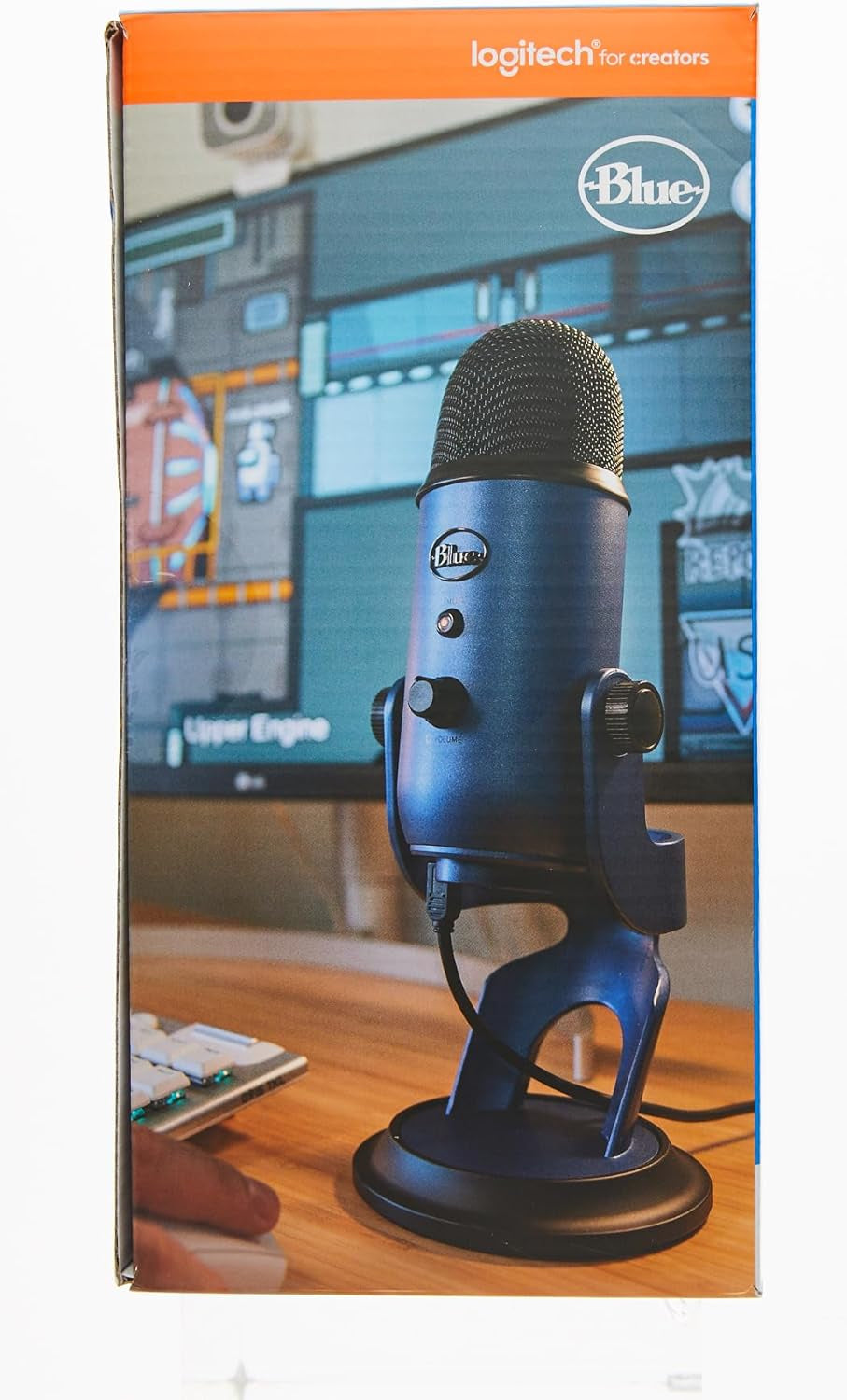 Logitech Yeti USB Microphone for Creators - Gaming, Streaming, Podcasting, Twitch, YouTube, Discord, Recording for PC and Mac, 4 Polar Patterns, Studio Quality Sound, Plug & Play - Midnight -