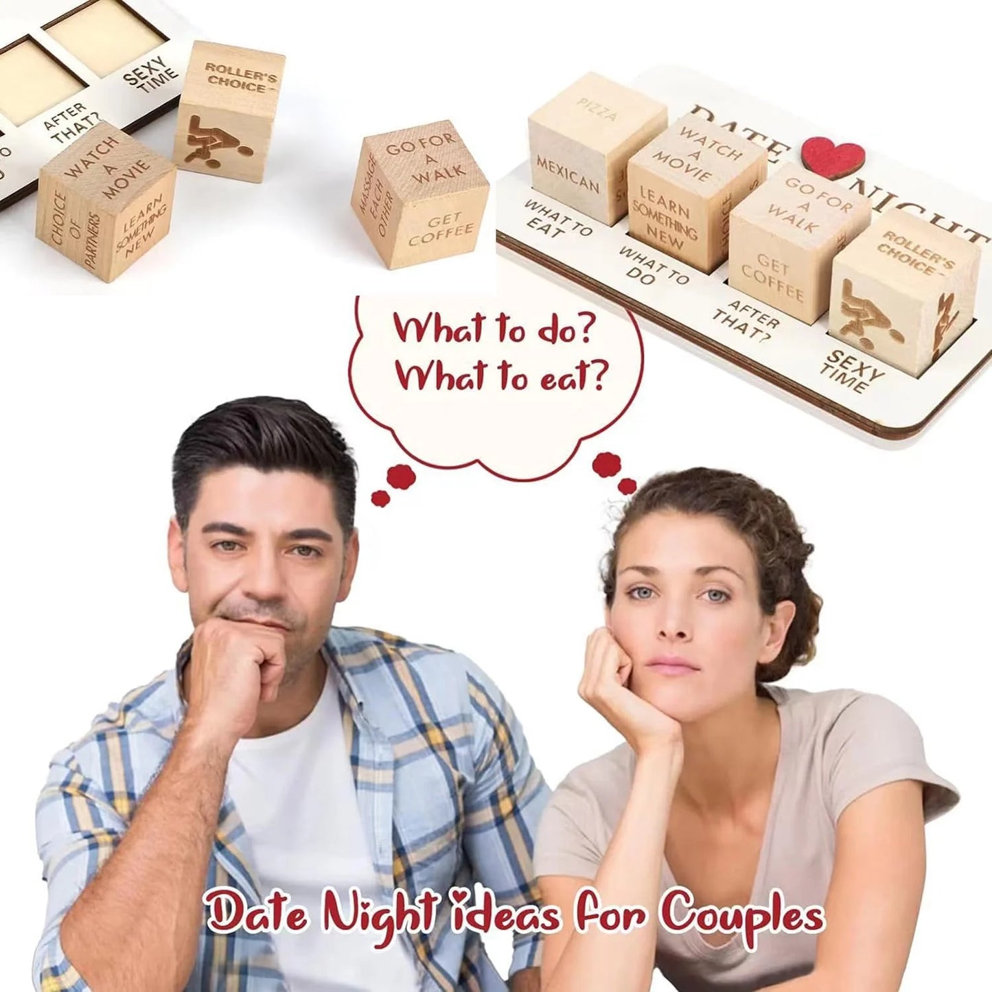 Date Night Dice - After Dark Edition: Fun Wooden Dice Game for Couples - BuzzMart