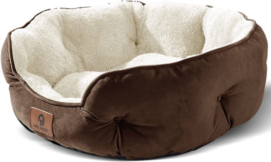 Pet Bed for Puppy and Kitty, Extra Soft & Machine Washable with Anti-Slip & Water-Resistant Oxford Bottom 20 Inches - BuzzMart