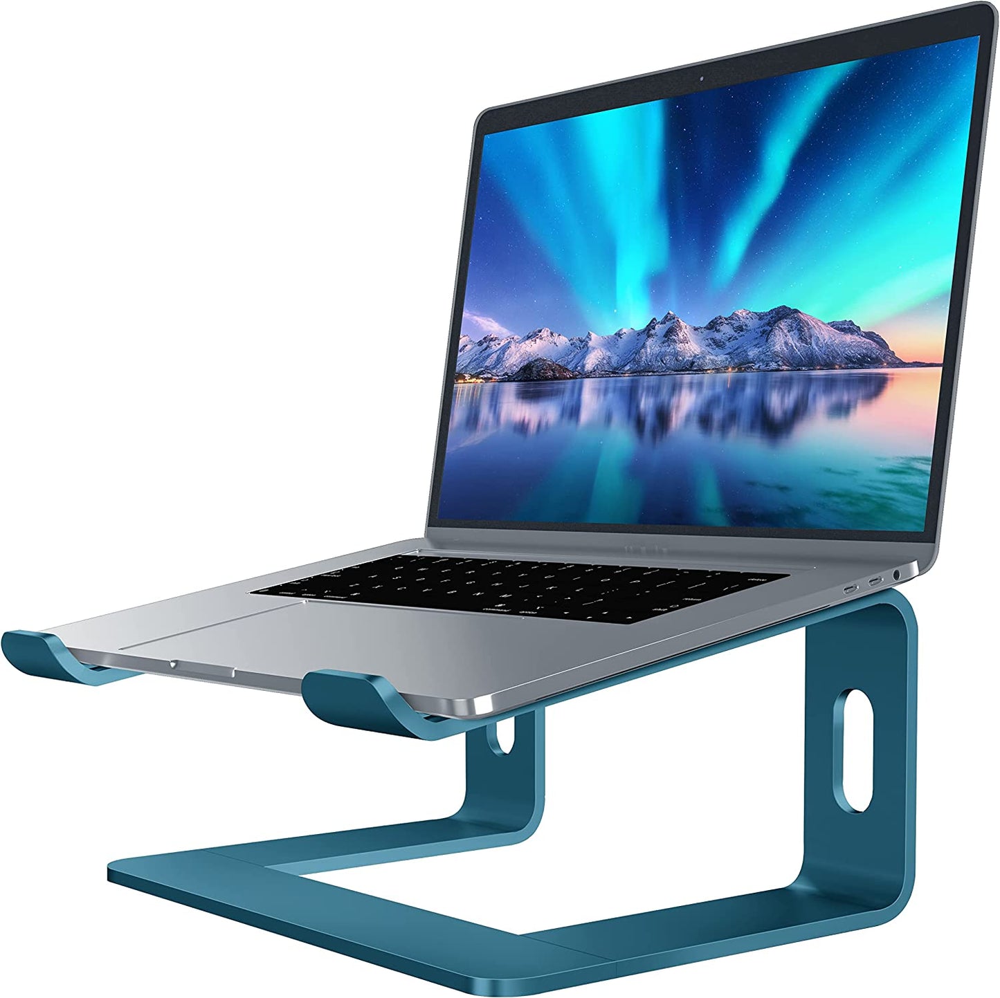 Laptop Stand, Aluminum Computer Riser, Ergonomic Laptops Elevator for Desk, Metal Holder Compatible with 10 to 15.6 Inches Notebook Computer, Purple