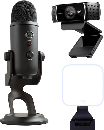 Logitech Yeti USB Microphone for Creators - Gaming, Streaming, Podcasting, Twitch, YouTube, Discord, Recording for PC and Mac, 4 Polar Patterns, Studio Quality Sound, Plug & Play - Midnight -