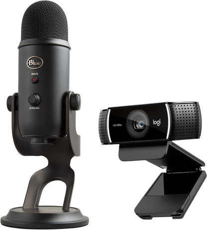 Logitech Yeti USB Microphone for Creators - Gaming, Streaming, Podcasting, Twitch, YouTube, Discord, Recording for PC and Mac, 4 Polar Patterns, Studio Quality Sound, Plug & Play - Midnight -