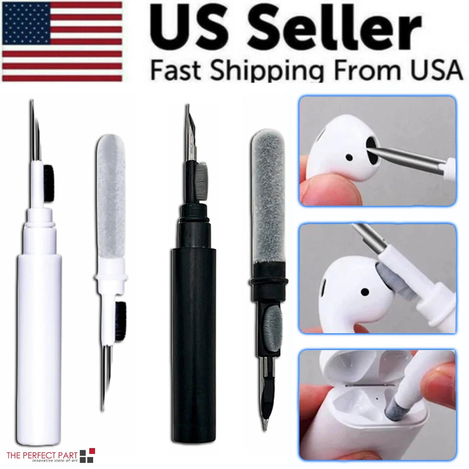 Cleaning Pen for AirPods Pro - Earphones Cleaner Kit with Soft Brush Case for Earbuds - BuzzMart