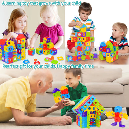 160-Piece Magnetic Tiles Building Blocks Set - 3D Educational STEM Playset for Kids - BuzzMart