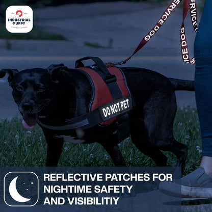 “Do Not Pet” Patch - Attachable Hook-Backed Patches for Dog Vest, Harness, or Collar - BuzzMart