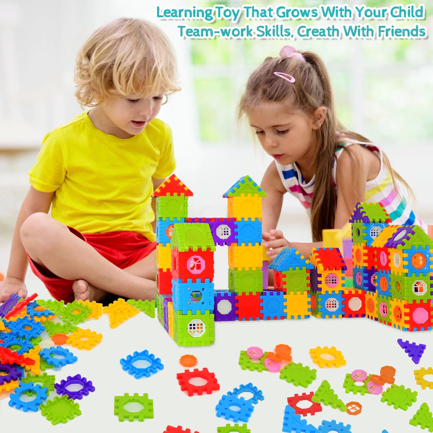 160-Piece Magnetic Tiles Building Blocks Set - 3D Educational STEM Playset for Kids - BuzzMart