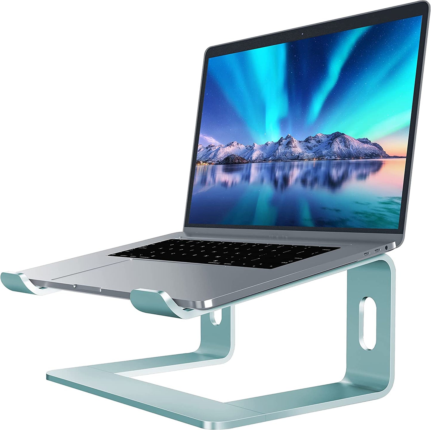 Laptop Stand, Aluminum Computer Riser, Ergonomic Laptops Elevator for Desk, Metal Holder Compatible with 10 to 15.6 Inches Notebook Computer, Purple