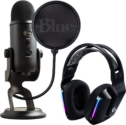 Logitech Yeti USB Microphone for Creators - Gaming, Streaming, Podcasting, Twitch, YouTube, Discord, Recording for PC and Mac, 4 Polar Patterns, Studio Quality Sound, Plug & Play - Midnight -