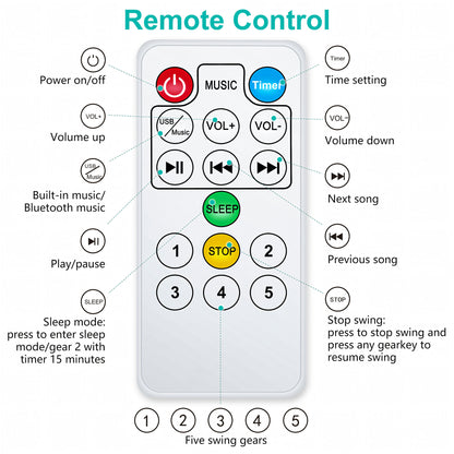 Baby Swing for Infants - Bluetooth Remote Control - BuzzMart