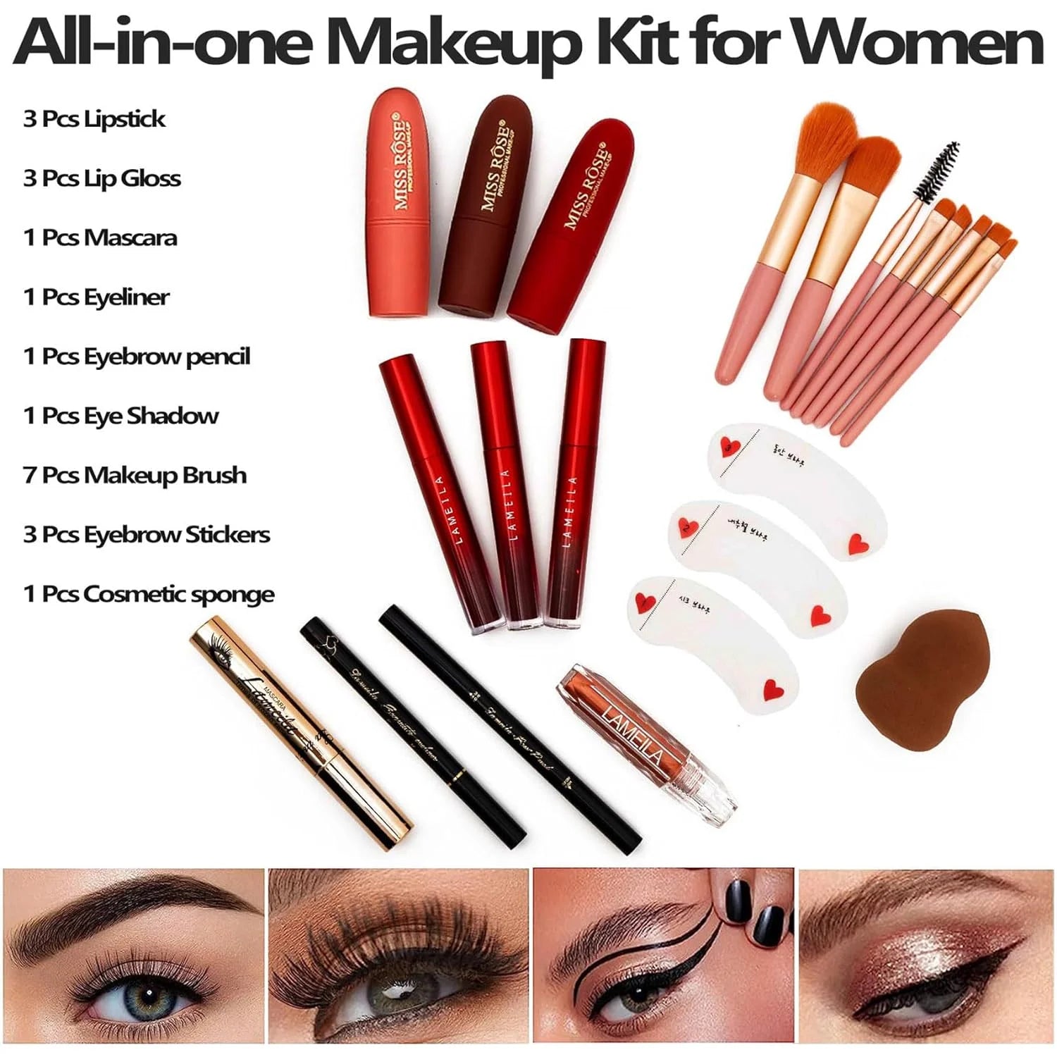 190-Color Professional Makeup Kit - Complete All-in-One Set for Women & Beginners - BuzzMart