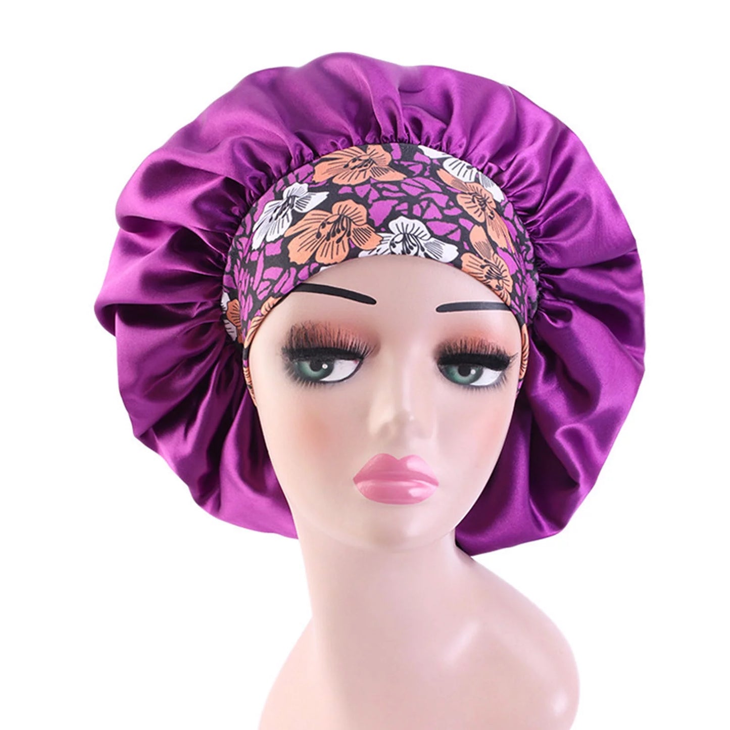 Luxury Satin Hair Bonnets - 3-Pack | Silk Sleep Caps for Curly Hair, Perfect for Nighttime Protection - BuzzMart