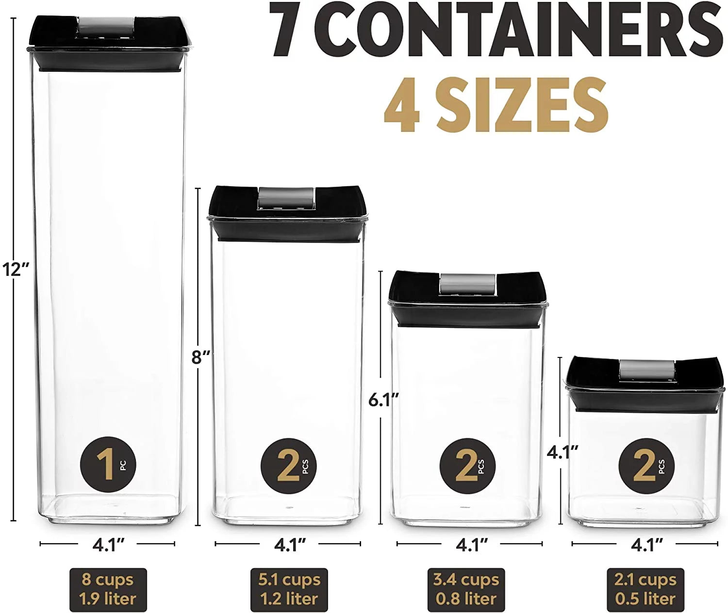 7-Piece Airtight Food Storage Container Set - BuzzMart