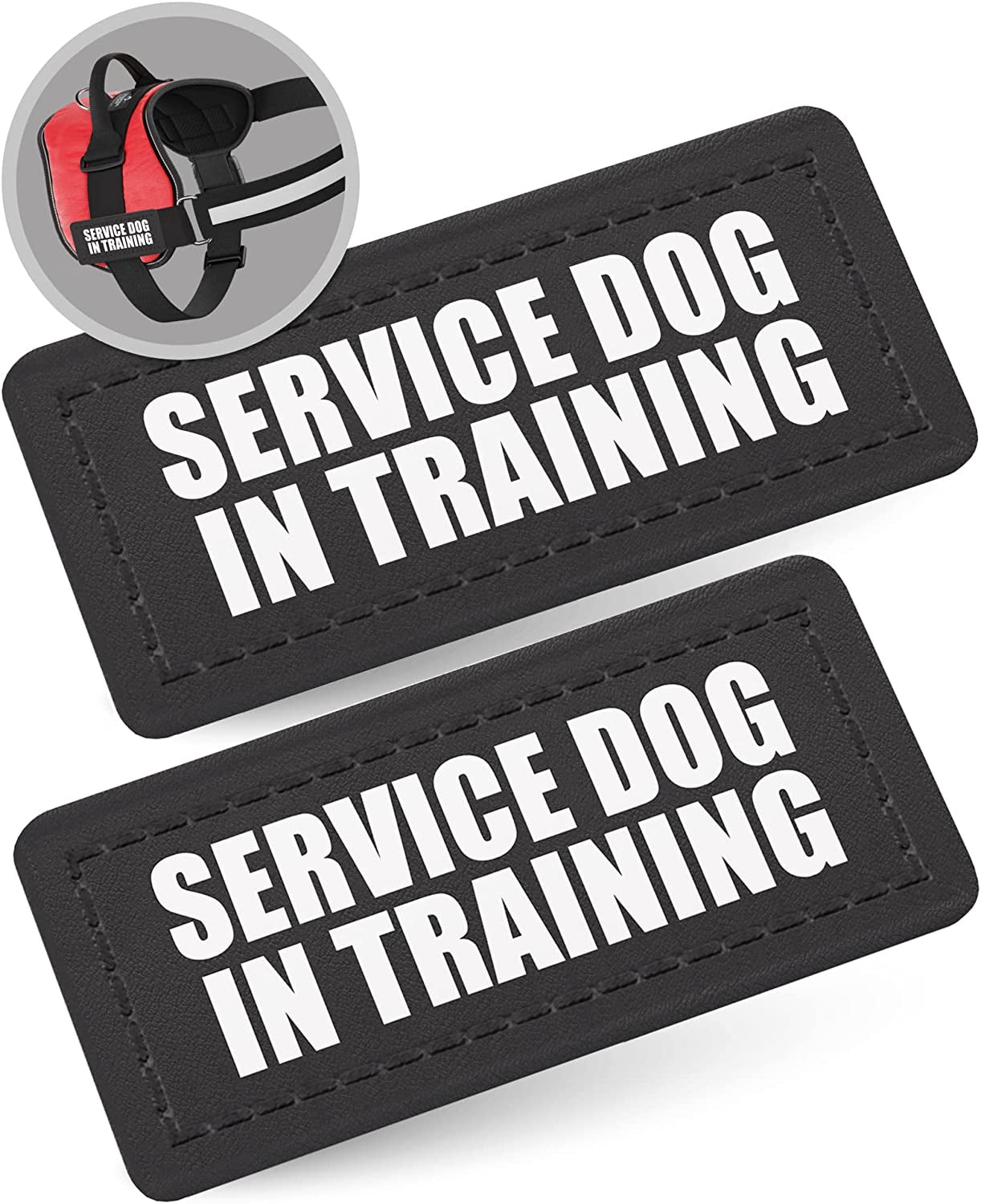 “Do Not Pet” Patch - Attachable Hook-Backed Patches for Dog Vest, Harness, or Collar - BuzzMart