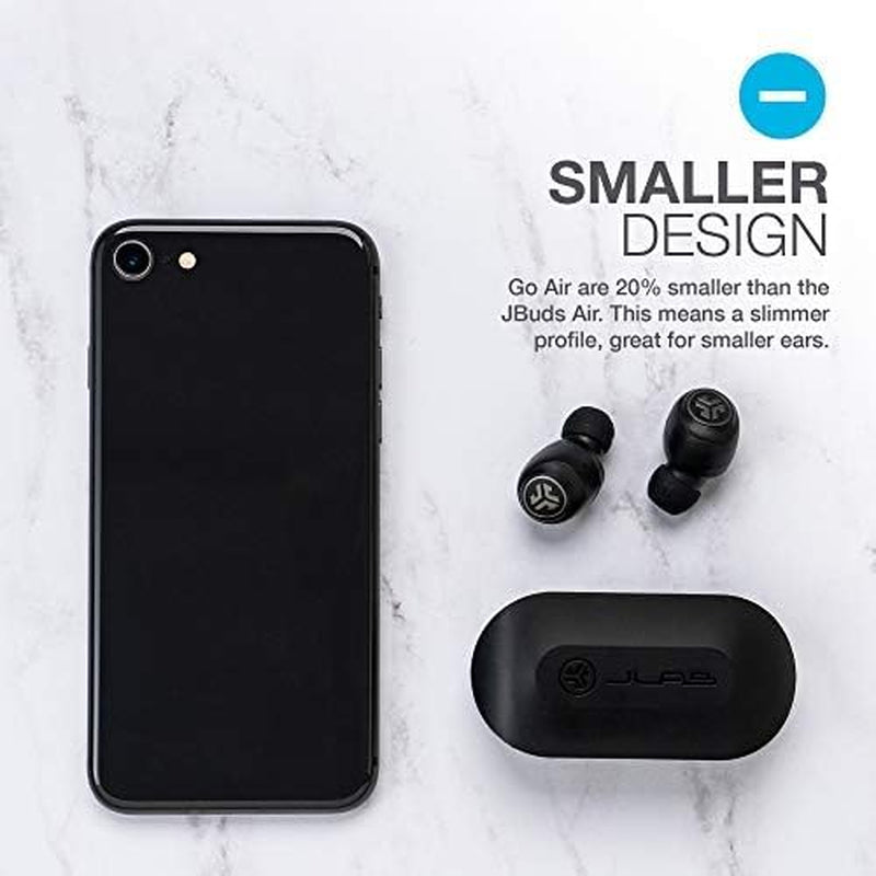 Go Air True Wireless Bluetooth Earbuds + Charging Case, Black - BuzzMart