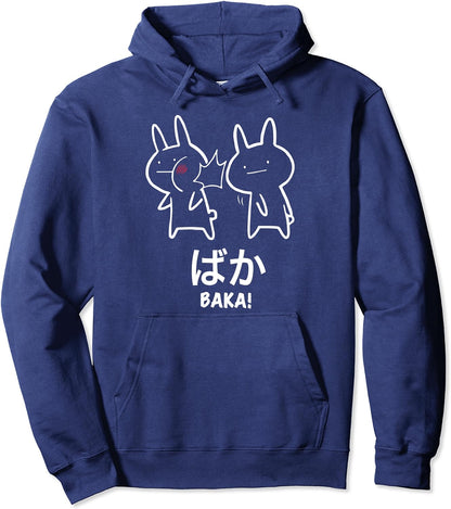 Funny Anime Baka Rabbit Slap Hoodie - Baka Japanese Pullover - BuzzMart