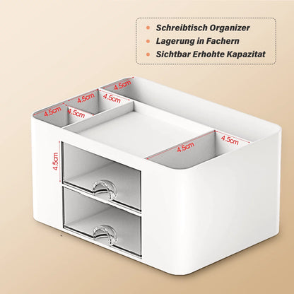 Multifunctional 7-Compartment Desk Organizer with Drawer - BuzzMart