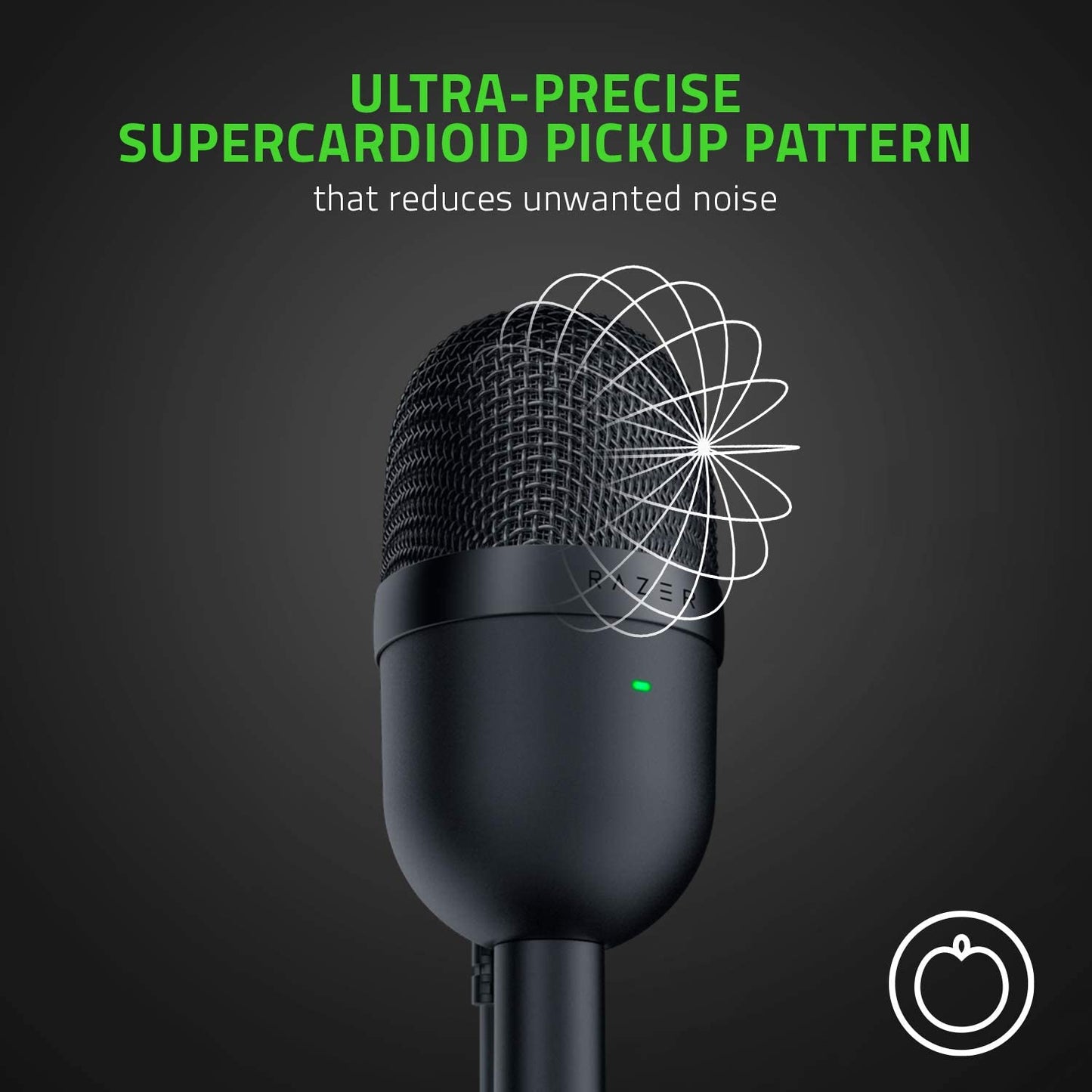 Seiren Mini USB Condenser Microphone - Professional Recording Quality for Streaming and Gaming on PC - Precise Supercardioid Pickup Pattern - Tilting Stand - Shock Resistant (Classic Black) -