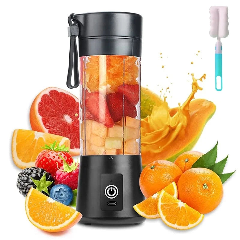 380ml Portable USB Blender Cup (Electric Mini Juicer for Shakes, Smoothies, and Juice with Six Blades) - BuzzMart