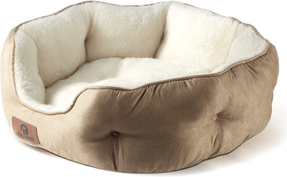 Pet Bed for Puppy and Kitty, Extra Soft & Machine Washable with Anti-Slip & Water-Resistant Oxford Bottom 20 Inches - BuzzMart