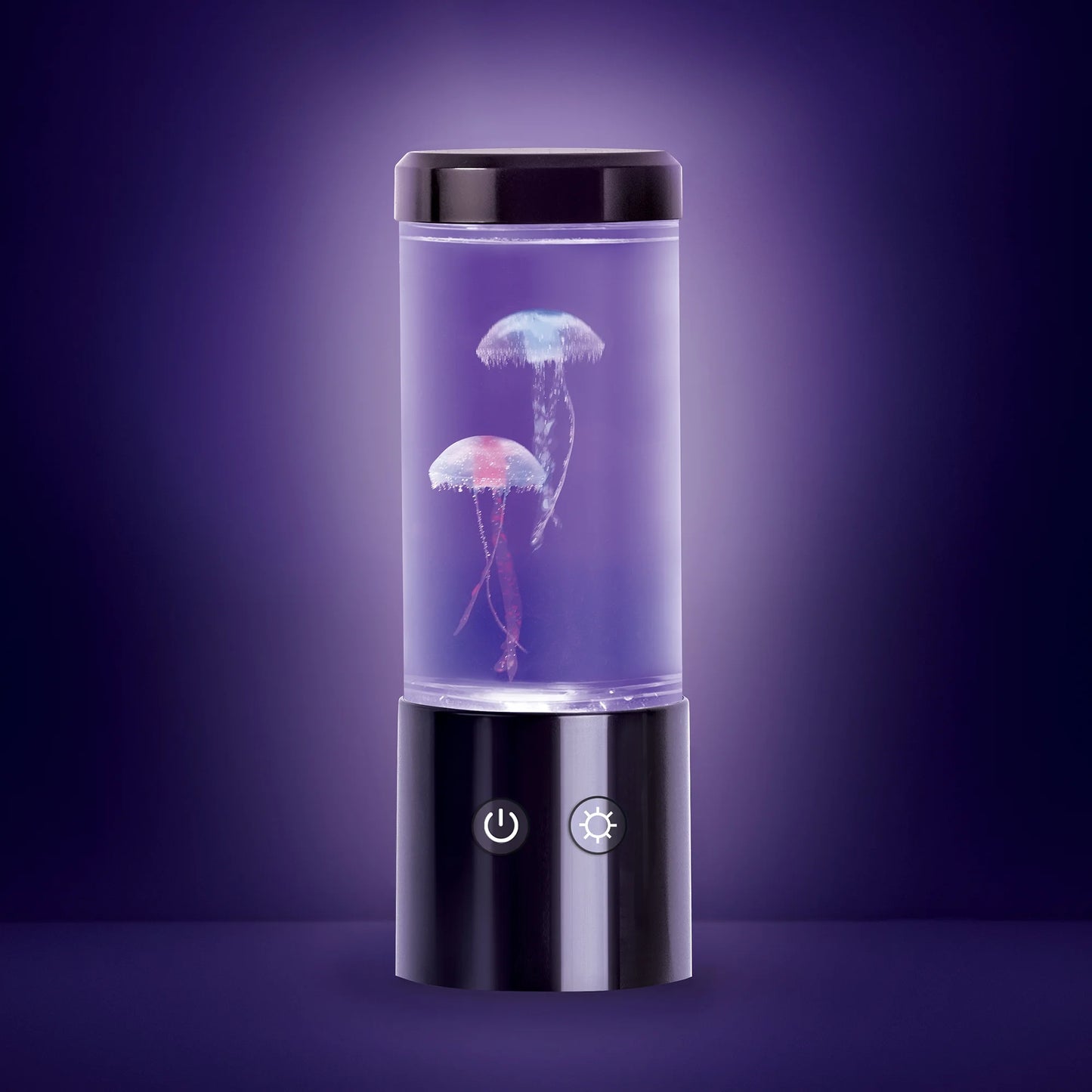 Oceanic Motion Jellyfish Lamp - Multicolor LED Aquarium with Realistic Motion, USB Powered - 9" - BuzzMart