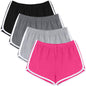 4 Pack Yoga Short Pants Cotton Sports Shorts Gym Dance Lounge Shorts Dolphin Running Athletic Shorts for Women - BuzzMart