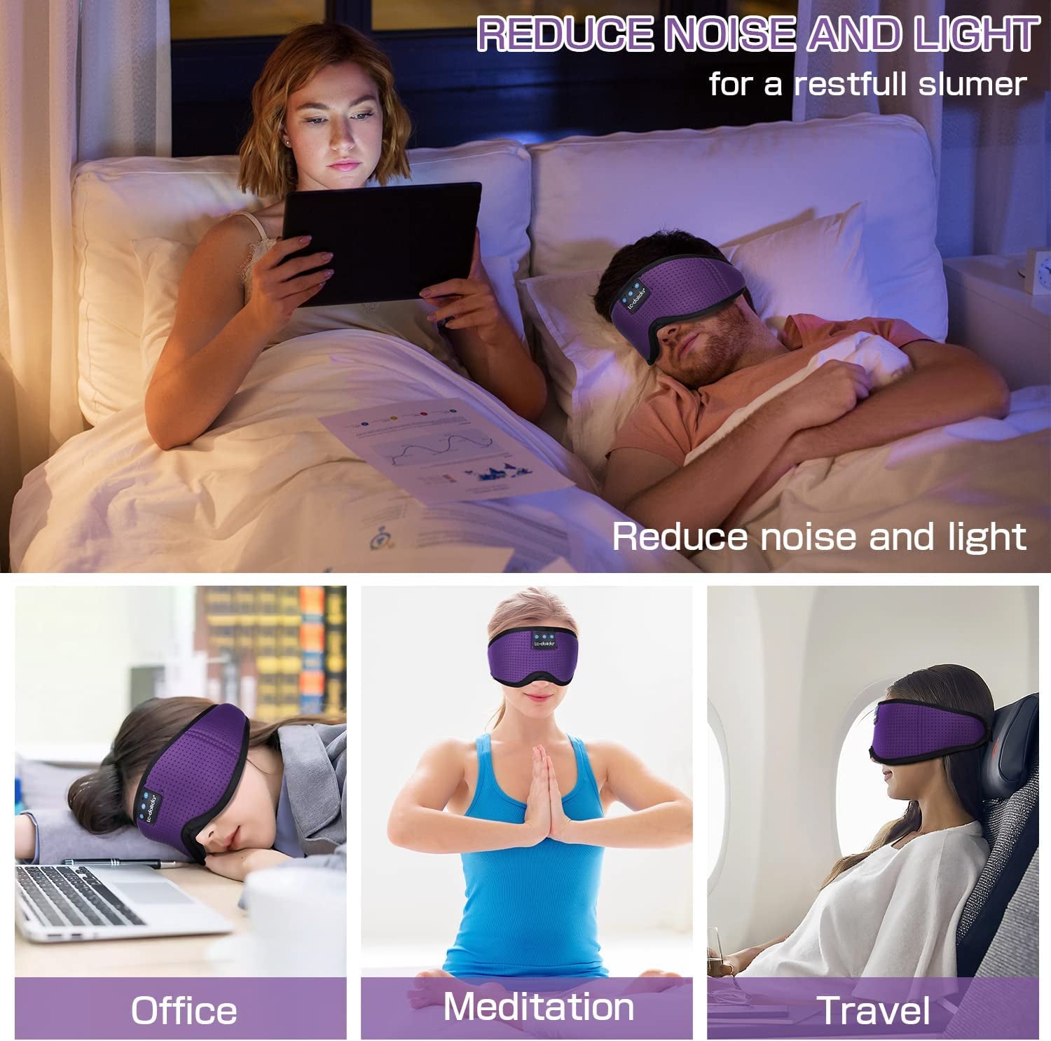 Sleep Mask with Bluetooth Headphones, 3D Sleeping Headphones for Side Sleepers - BuzzMart