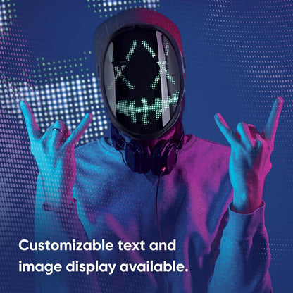 Led Mask with Bluetooth App, Led Face Mask for Adults, Kids, Digital Face Mask for Birthday Parties, Concerts, Costume Mask, USB Charge