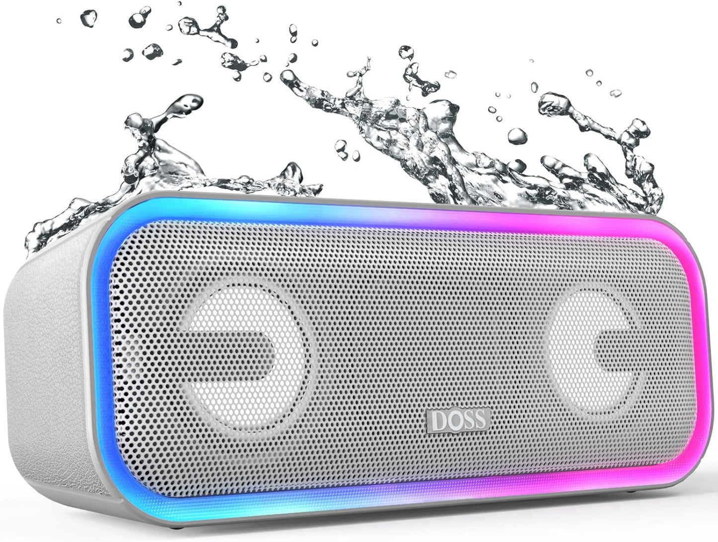 Soundbox Pro+ Bluetooth Speaker - Wireless Pairing, 24W Stereo Sound, Punchy Bass, IPX6 Waterproof, 15Hrs Playtime, Multi-Color Lights, Black - BuzzMart