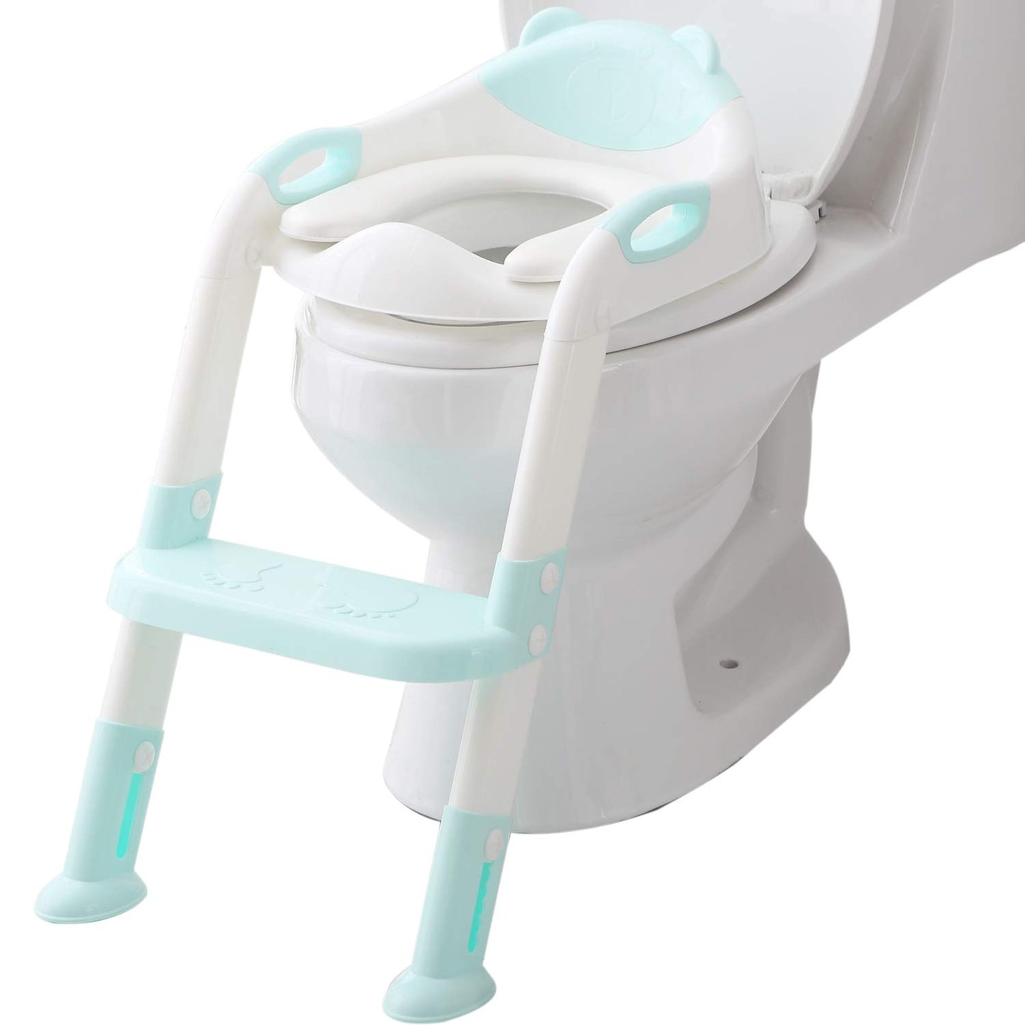 Toddlers Potty Training Toilet Seat Boys Girls, Kids Potty Training Seat Step Stool Ladder, Potty Chair (Gray/White) - BuzzMart