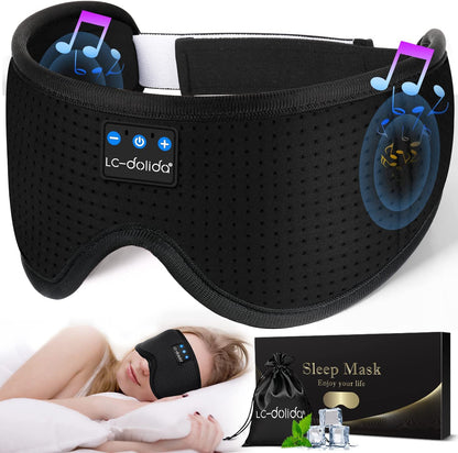 Sleep Mask with Bluetooth Headphones, 3D Sleeping Headphones for Side Sleepers - BuzzMart