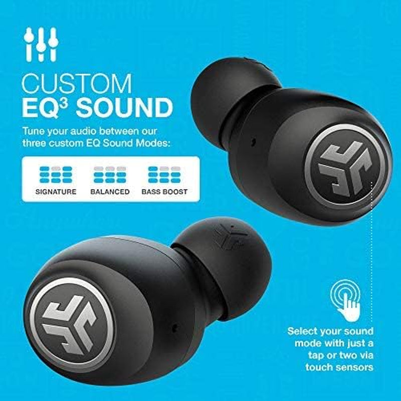 Go Air True Wireless Bluetooth Earbuds + Charging Case, Black - BuzzMart