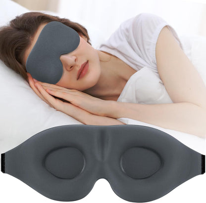 3D Contoured Sleep Mask for Side Sleepers - 100% Light Blocking, Adjustable Strap, Luxury Eye Mask for Travel, Nap, and Meditation - BuzzMart