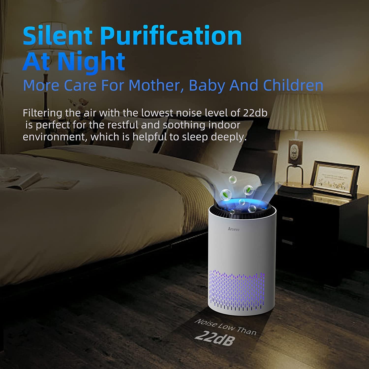 Air Purifier for Home - Portable Air Cleaner for Smoke, Pollen, Dander, Hair, Odors - MK01- White - BuzzMart