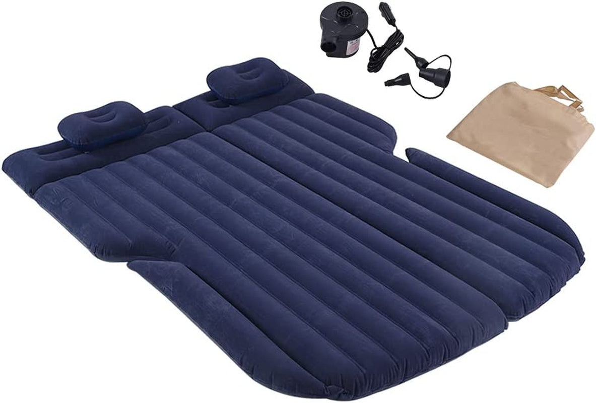 Inflatable Car Mattress, Car Bed for Back Seat, Car Air Mattress with Auto Air Pump, Portable Camping Mattress, Sleeping Pad (SUV Black)