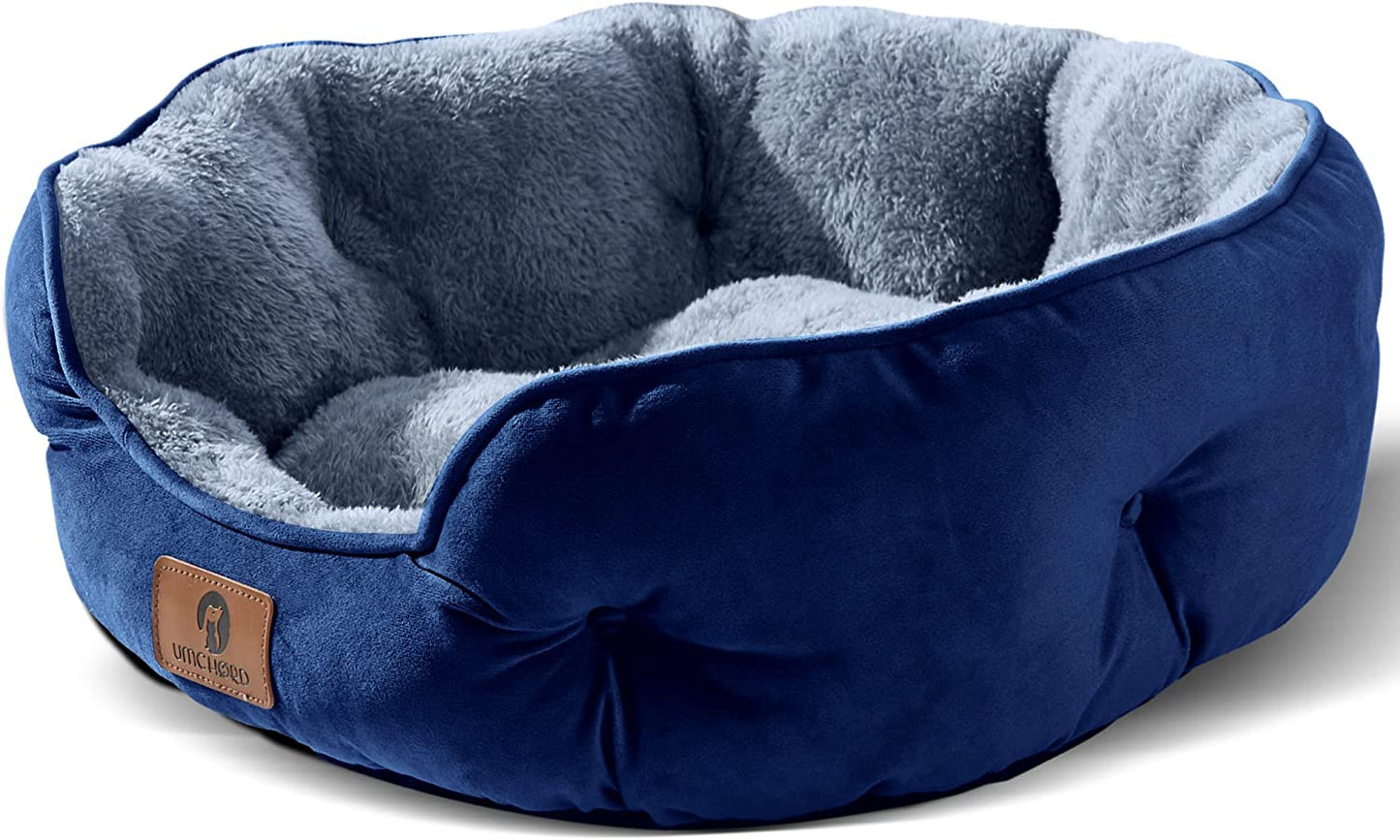 Pet Bed for Puppy and Kitty, Extra Soft & Machine Washable with Anti-Slip & Water-Resistant Oxford Bottom 20 Inches - BuzzMart