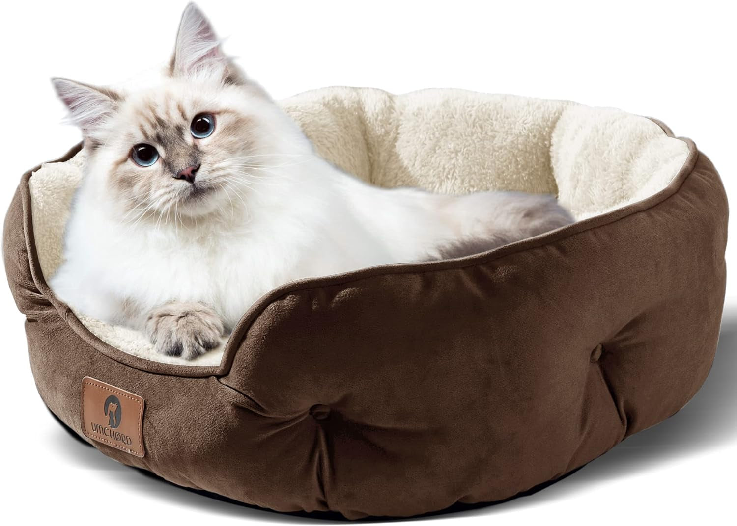 Pet Bed for Puppy and Kitty, Extra Soft & Machine Washable with Anti-Slip & Water-Resistant Oxford Bottom 20 Inches - BuzzMart