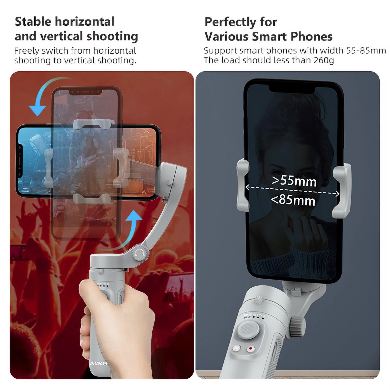 Smartphone Stabilizer - 3-Axis Foldable Pocket Gimbal, Stable Perfect Selfies, Smooth Video, Compatible with iPhone and Android - BuzzMart